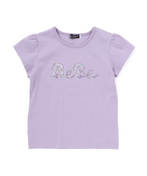 BeBe / べべ Tシャツ | クリアスパンコールロゴ天竺半袖Tシャツ(100~150cm) | 詳細11