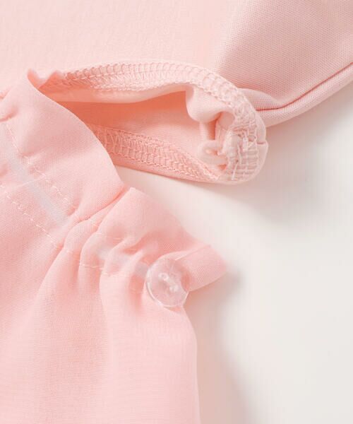 BeBe / べべ Tシャツ | アムールフラワーモチーフ肩開き2wayシフォン袖ポンチTシャツ(90~160cm) | 詳細8