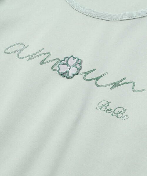 BeBe / べべ Tシャツ | アムールフラワーモチーフ肩開き2wayシフォン袖ポンチTシャツ(90~160cm) | 詳細16