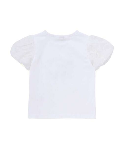 BeBe / べべ Tシャツ | ジャルダンフルーリプリントレースバルーンスリーブ天竺Tシャツ(80~150cm) | 詳細4