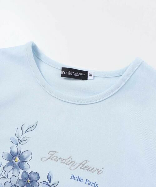 BeBe / べべ Tシャツ | ジャルダンフルーリプリントレースバルーンスリーブ天竺Tシャツ(80~150cm) | 詳細11