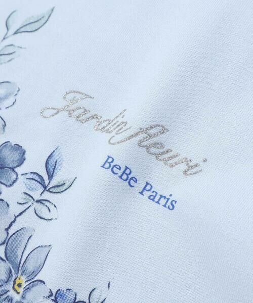 BeBe / べべ Tシャツ | ジャルダンフルーリプリントレースバルーンスリーブ天竺Tシャツ(80~150cm) | 詳細13