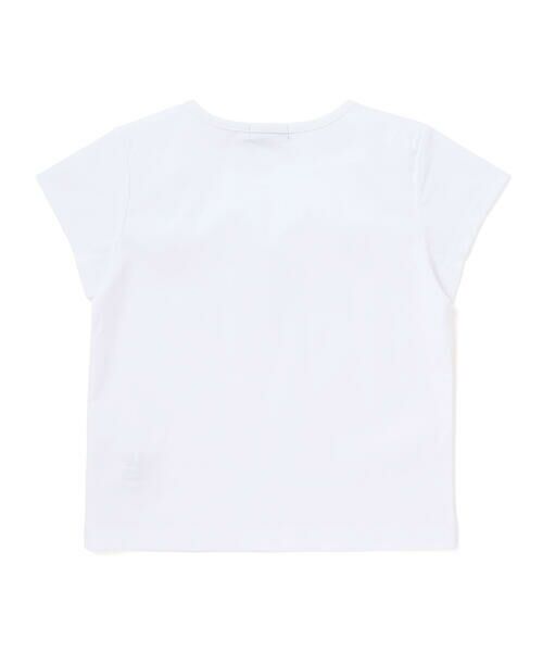 BeBe / べべ Tシャツ | サテンフラワーモチーフポンチ半袖Tシャツ(100~160cm) | 詳細5