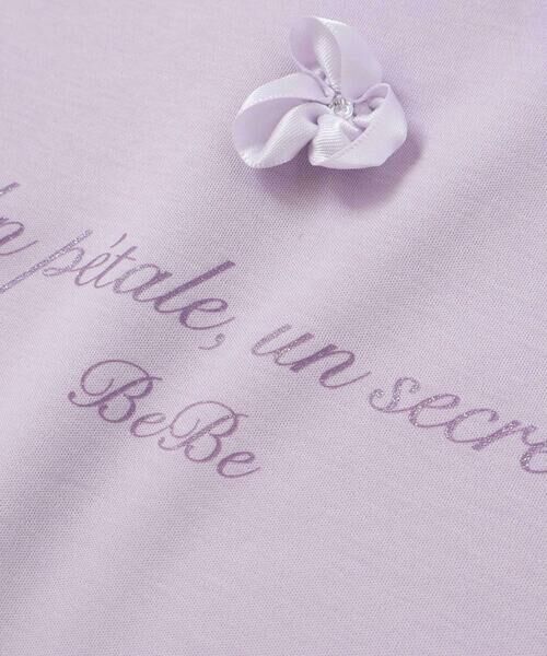 BeBe / べべ Tシャツ | サテンフラワーモチーフポンチ半袖Tシャツ(100~160cm) | 詳細12