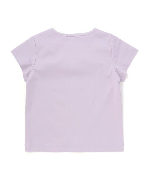 BeBe / べべ Tシャツ | サテンフラワーモチーフポンチ半袖Tシャツ(100~160cm) | 詳細8