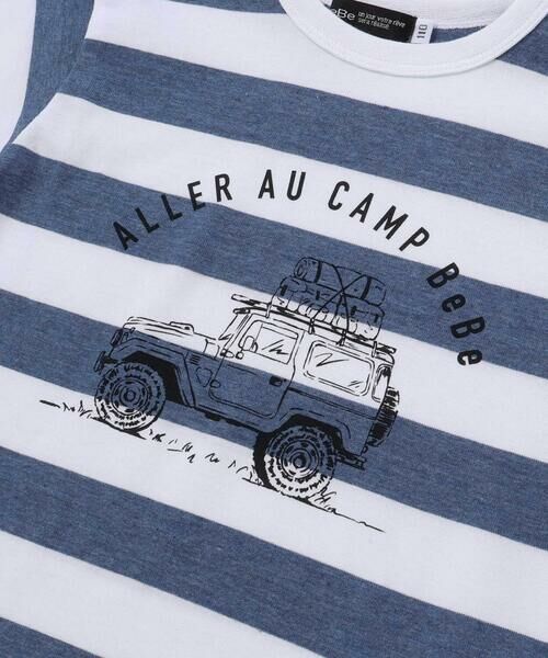 BeBe / べべ Tシャツ | ボーダーキャンピングカープリント杢天竺半袖Tシャツ(80~150cm) | 詳細4