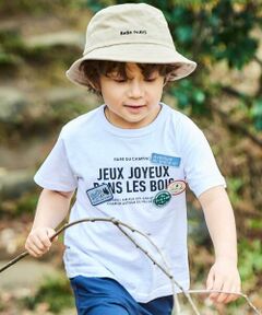 BeBe / べべ Tシャツ | ワッペンロゴスラブ天竺半袖Tシャツ(90~160cm)