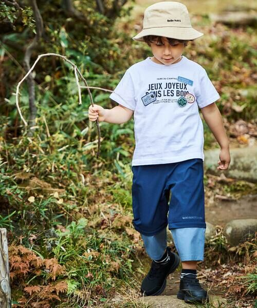 BeBe / べべ Tシャツ | ワッペンロゴスラブ天竺半袖Tシャツ(90~160cm) | 詳細2