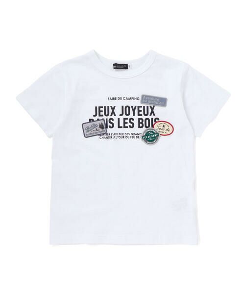 BeBe / べべ Tシャツ | ワッペンロゴスラブ天竺半袖Tシャツ(90~160cm) | 詳細5