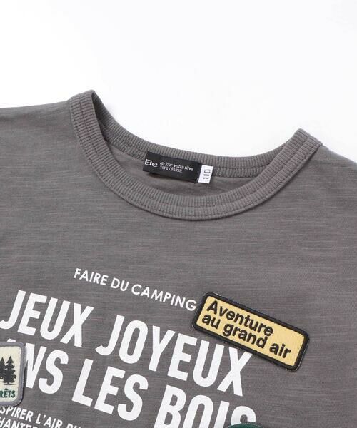 BeBe / べべ Tシャツ | ワッペンロゴスラブ天竺半袖Tシャツ(90~160cm) | 詳細11