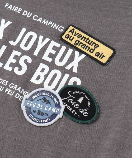 BeBe / べべ Tシャツ | ワッペンロゴスラブ天竺半袖Tシャツ(90~160cm) | 詳細14