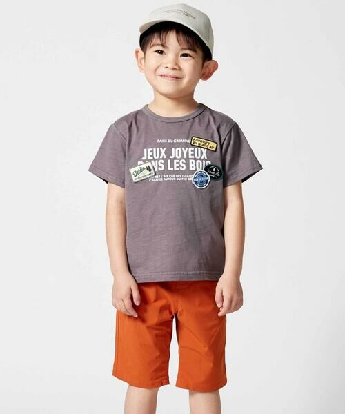 BeBe / べべ Tシャツ | ワッペンロゴスラブ天竺半袖Tシャツ(90~160cm) | 詳細8