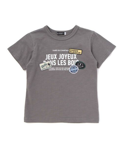 BeBe / べべ Tシャツ | ワッペンロゴスラブ天竺半袖Tシャツ(90~160cm) | 詳細9