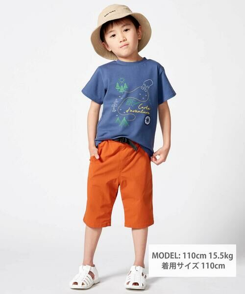 BeBe / べべ Tシャツ | コンパスワッペンアドベンチャーMAPプリント天竺半袖Tシャツ(90~150cm) | 詳細1