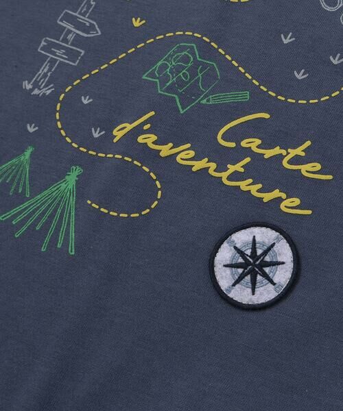 BeBe / べべ Tシャツ | コンパスワッペンアドベンチャーMAPプリント天竺半袖Tシャツ(90~150cm) | 詳細8