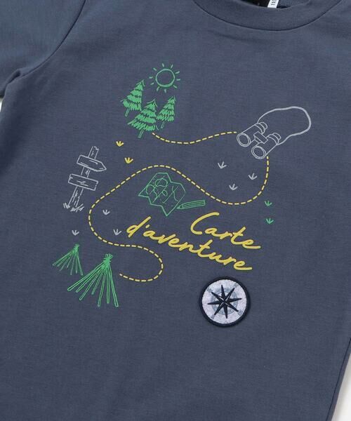 BeBe / べべ Tシャツ | コンパスワッペンアドベンチャーMAPプリント天竺半袖Tシャツ(90~150cm) | 詳細7
