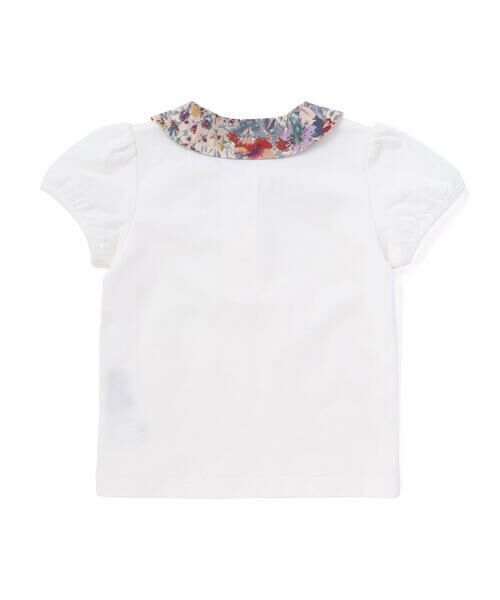 BeBe / べべ Tシャツ | 【お揃い】【DEVEAUX】フラワープリント丸襟くるみボタンパフスリーブTシャツ(90~140cm) | 詳細5