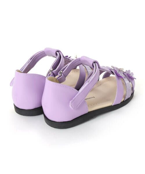 BeBe / べべ サンダル | Tストラップフラワーモチーフメッシュサンダル(15~21cm) | 詳細2