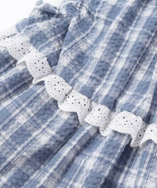 BeBe / べべ シャツ・ブラウス | 【お揃い】マドラスチェックサッカーティアードチュニックブラウス(80~150cm) | 詳細10