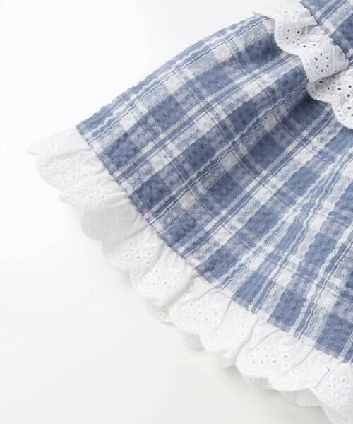 BeBe / べべ シャツ・ブラウス | 【お揃い】マドラスチェックサッカーティアードチュニックブラウス(80~150cm) | 詳細11