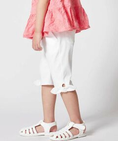 BeBe / べべ ショート・ハーフ・半端丈パンツ | 裾リボンモチーフツイルカプリパンツ(90~150cm)