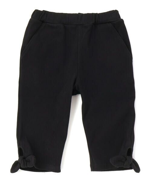 BeBe / べべ ショート・ハーフ・半端丈パンツ | 裾リボンモチーフツイルカプリパンツ(90~150cm) | 詳細11