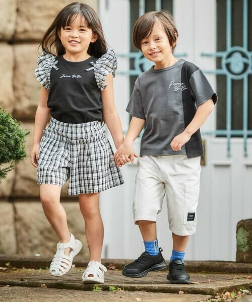 BeBe / べべ ショート・ハーフ・半端丈パンツ | 【お揃い】マドラスチェックサッカーフリルキュロットパンツ(90~150cm) | 詳細2