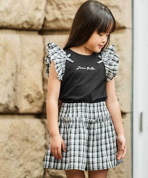 BeBe / べべ ショート・ハーフ・半端丈パンツ | 【お揃い】マドラスチェックサッカーフリルキュロットパンツ(90~150cm) | 詳細3