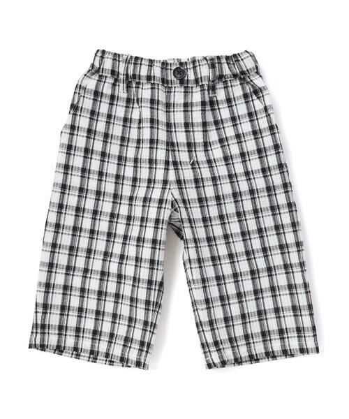 BeBe / べべ ショート・ハーフ・半端丈パンツ | 【お揃い】マドラスチェックサッカーポケット切り替えハーフパンツ(90~150cm) | 詳細4