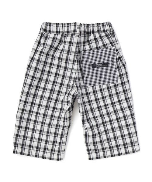 BeBe / べべ ショート・ハーフ・半端丈パンツ | 【お揃い】マドラスチェックサッカーポケット切り替えハーフパンツ(90~150cm) | 詳細5