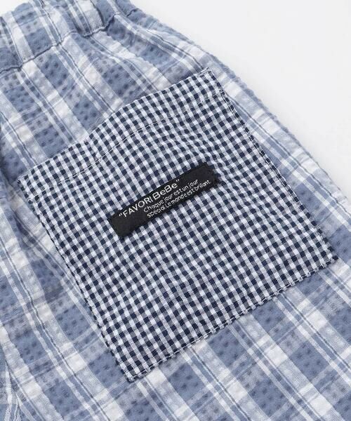 BeBe / べべ ショート・ハーフ・半端丈パンツ | 【お揃い】マドラスチェックサッカーポケット切り替えハーフパンツ(90~150cm) | 詳細11