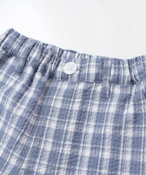 BeBe / べべ ショート・ハーフ・半端丈パンツ | 【お揃い】マドラスチェックサッカーポケット切り替えハーフパンツ(90~150cm) | 詳細8