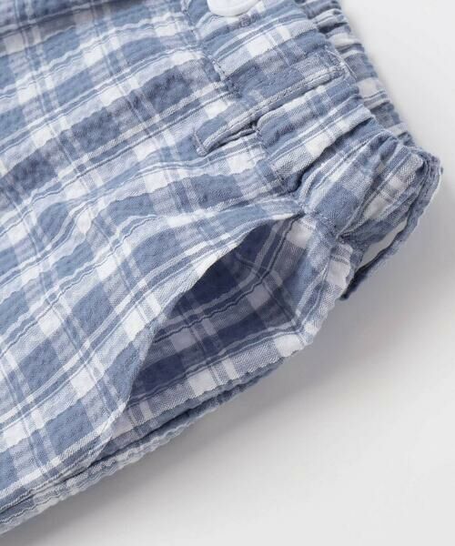 BeBe / べべ ショート・ハーフ・半端丈パンツ | 【お揃い】マドラスチェックサッカーポケット切り替えハーフパンツ(90~150cm) | 詳細9