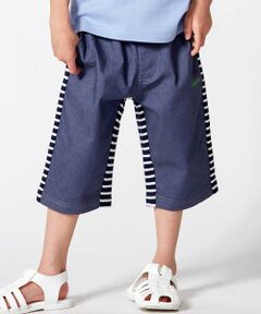 BeBe / べべ ショート・ハーフ・半端丈パンツ | 【抗菌・防臭】バックボーダーストレッチツイル6分丈パンツ(90~130cm)