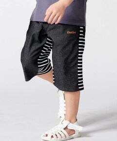 BeBe / べべ ショート・ハーフ・半端丈パンツ | 【抗菌・防臭】バックボーダーストレッチツイル6分丈パンツ(90~130cm)