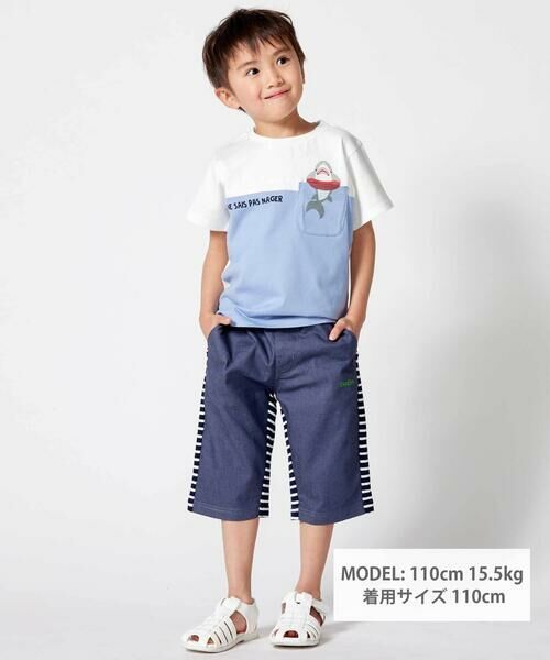 BeBe / べべ ショート・ハーフ・半端丈パンツ | 【抗菌・防臭】バックボーダーストレッチツイル6分丈パンツ(90~130cm) | 詳細1