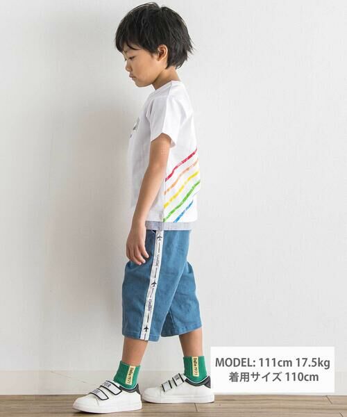 BeBe / べべ ショート・ハーフ・半端丈パンツ | 【ブルーインパルス】サイドテープストレッチツイルハーフパンツ(90~140cm) | 詳細14
