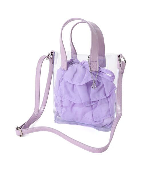 BeBe / べべ ショルダーバッグ | フリル巾着inクリアポシェット | 詳細7