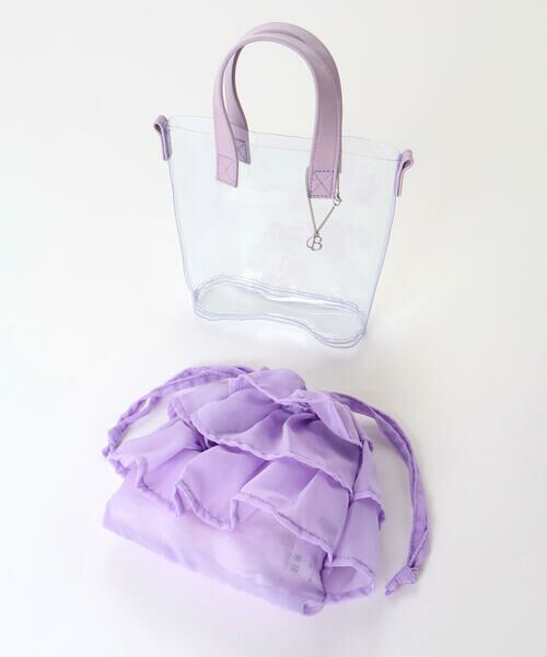BeBe / べべ ショルダーバッグ | フリル巾着inクリアポシェット | 詳細9