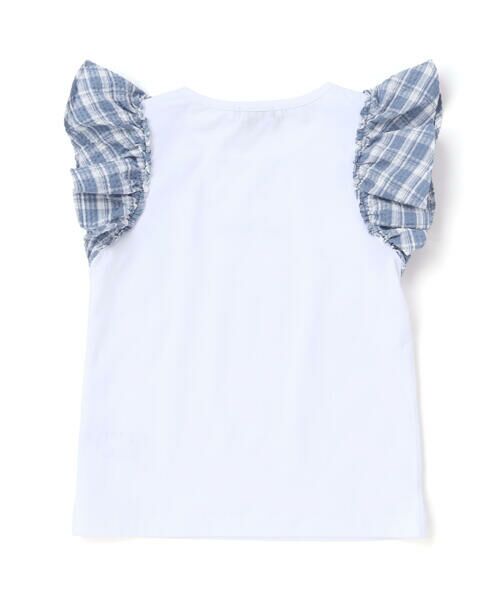 BeBe / べべ Tシャツ | 【お揃い】マドラスチェックサッカーフリル袖Tシャツ(90~150cm) | 詳細2
