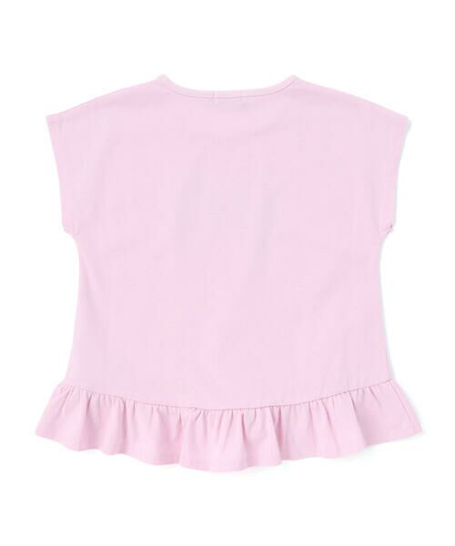 BeBe / べべ Tシャツ | 【接触冷感】チェックリボンプリント裾フリルヘムラインTシャツ(90~150cm) | 詳細5