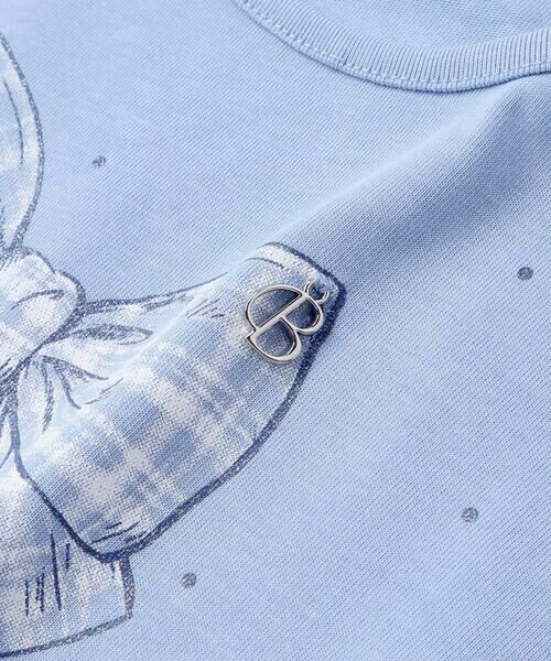 BeBe / べべ Tシャツ | 【接触冷感】チェックリボンプリント裾フリルヘムラインTシャツ(90~150cm) | 詳細12