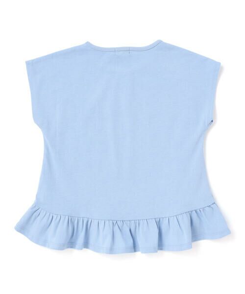 BeBe / べべ Tシャツ | 【接触冷感】チェックリボンプリント裾フリルヘムラインTシャツ(90~150cm) | 詳細9