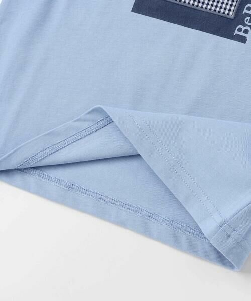 BeBe / べべ Tシャツ | 【接触冷感】【お揃い】マドラスチェックパッチ天竺半袖Tシャツ(90~150cm) | 詳細14