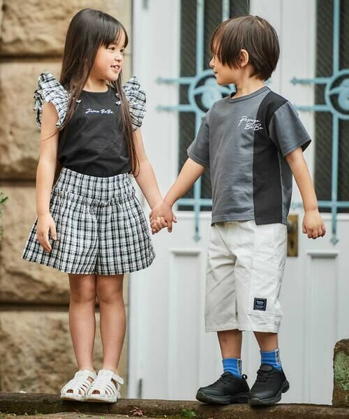 BeBe / べべ Tシャツ | 【接触冷感】アシンメトリー配色天竺半袖Tシャツ(90~160cm) | 詳細2