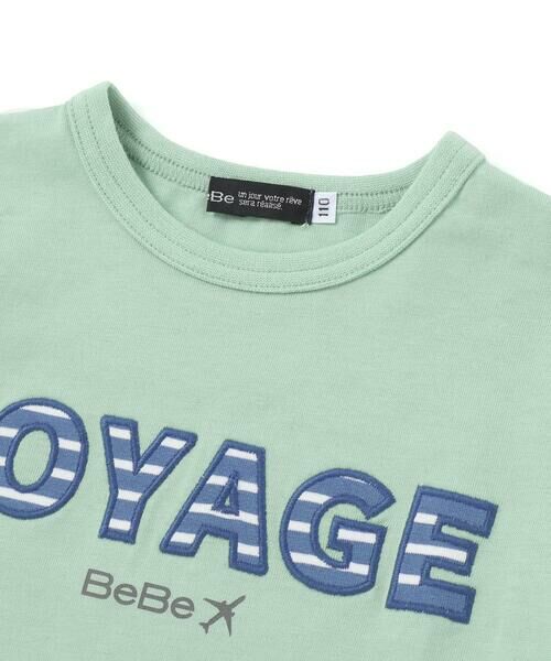 BeBe / べべ Tシャツ | 【JALコラボ】VOYAGEボーダーロゴパッチ半袖Tシャツ(100~130cm) | 詳細9
