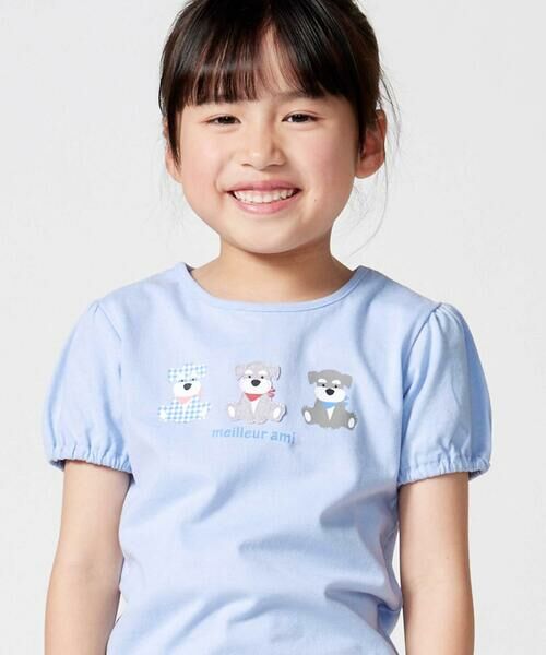 BeBe / べべ Tシャツ | 【抗菌・防臭】シュナウザープリント天竺パフスリーブTシャツ(90~130cm) | 詳細11