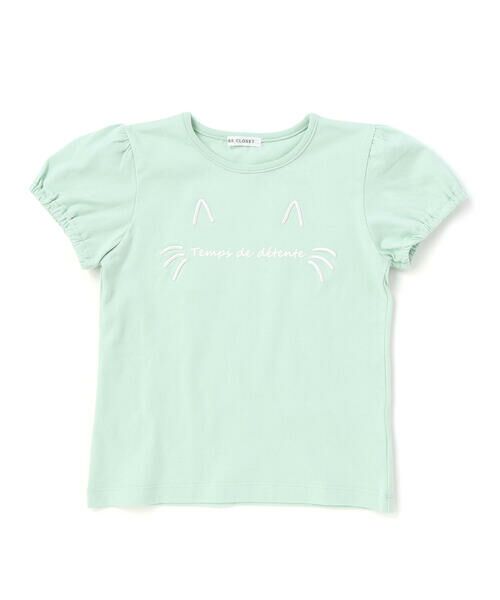 BeBe / べべ Tシャツ | 【抗菌・防臭】ネコ刺しゅう天竺パフスリーブTシャツ(90~130cm) | 詳細3