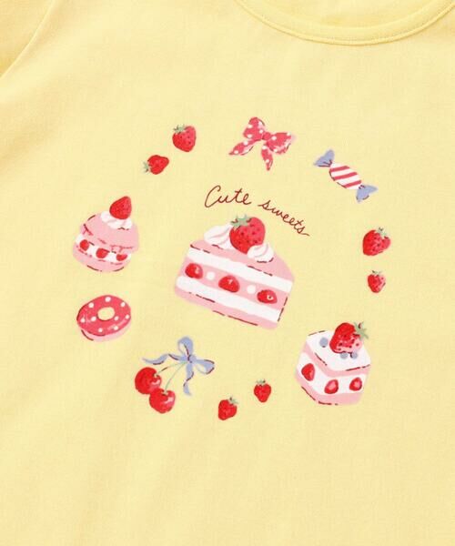 BeBe / べべ Tシャツ | 【抗菌・防臭】ケーキプリント天竺パフスリーブTシャツ(90~130cm) | 詳細9
