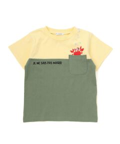 BeBe / べべ Tシャツ | 【抗菌・防臭】バイカラー海の生き物ポケット天竺半袖Tシャツ(90~130cm)
